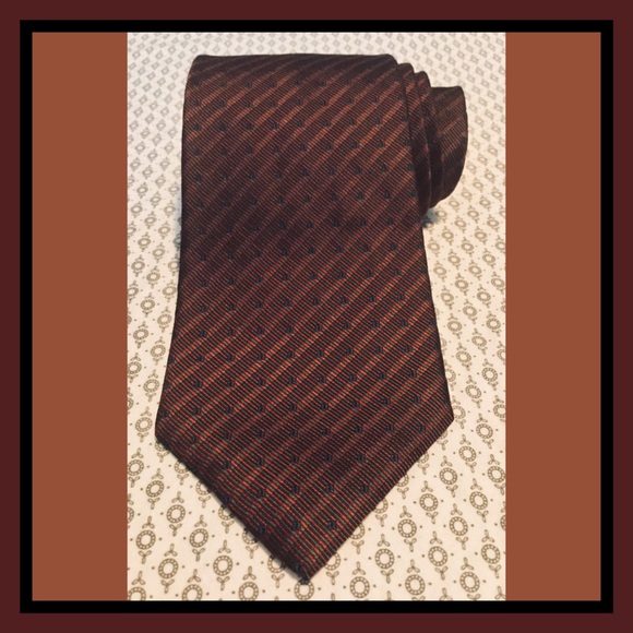 XMI hand made silk tie EUC classic stripe print - Picture 5 of 6